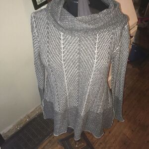 Oddy cowl neck herringbone S/M sweater